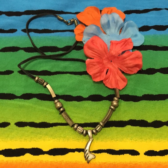 Black Rope Silver Charm Necklace - Picture 12 of 16